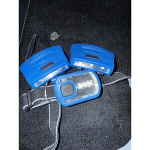 Blue Headband 3 LED Light And 2 Cap Clip Lights‎  4057